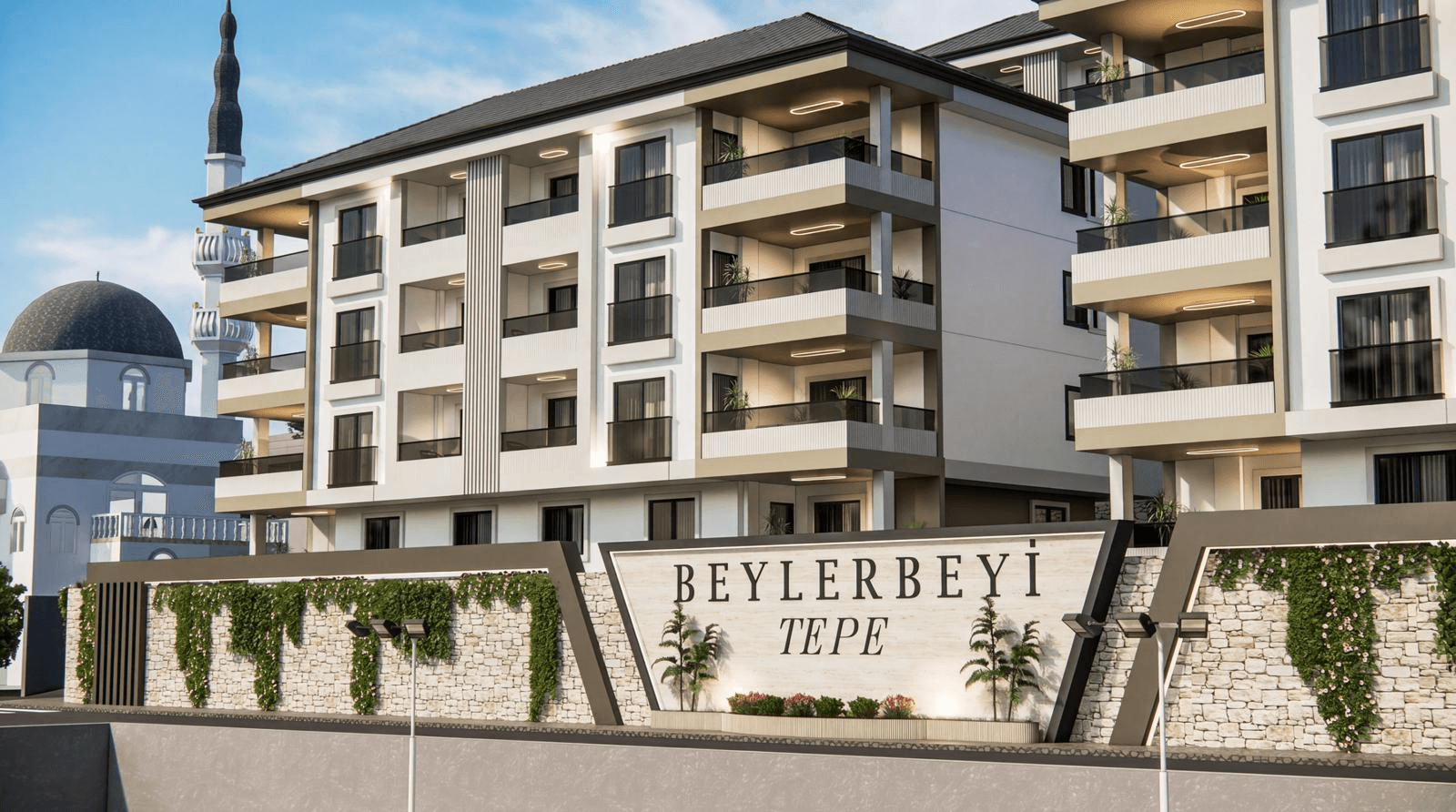 Beylerbeyi Tepe konut projesi dış cephe görünümü